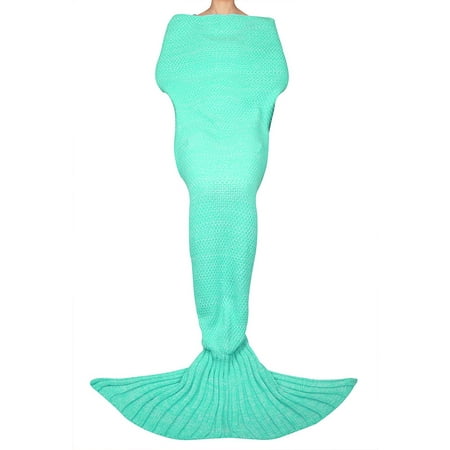 All Season Light - Uhnice Mermaid Tail Blanket Crochet Mermaid Blanket All Seasons Sleeping Blanket (71