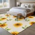 thumbnail image 4 of 5'x8' Area Rugs, Sunflower Indoor Outdoor Area Rug for Living Room Bedroom, Country Pastoral Spring Watercolor Garden Motifs Washable Bathroom Rugs Kitchen Floor Carpet Mats Home Decor Aesthetic, 4 of 8