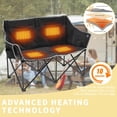thumbnail image 5 of FICISOG Oversized Heated Camping Chair, Two Person Folding Loveseat Double Camping Chair, Heavy Duty Heated Folding Chairs Moon Chair Lawn Chairs for Camping, 5 of 7