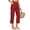 Red, variant on Yifymode Womens Pants Summer Casual High Waist Straight Leg Pants Loose Fit Lightweight Lounge Trousers with Pockets,Khaki 2XL
