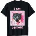 thumbnail image 1 of I Eat Cement Funny Cat T-Shirt - As Picture - L, 1 of 2