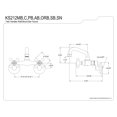 thumbnail image 2 of Kingston Brass KS212SN Kingston Two-Handle 2-Hole Wall Mount Bar Faucet in Brushed Nickel, 2 of 5