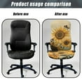thumbnail image 4 of HELLHERO Sunflower Print Office Chair Cover, Universal Dustproof Desk Chair Slipcover, Decorative Gaming Chairs Seat Covers, Easy Install, Yellow, 4 of 7