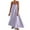 Purple, variant on FINALGANG New Dress For Women Solid Color Patchwork Square Collar Sleeveless Long Dresses Loose Fit Strap Flowy Sundress Design Durable Soft Fabric