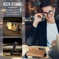 thumbnail image 6 of ELEHOLD Flip Leather Wallet Case for Samsung Galaxy S24 Plus with Card Slots Cash Pocket Kickstand Function Magnetic Closure Shockproof Anti-Scratch Purse Case for Samsung S24 Plus,Brown, 6 of 8