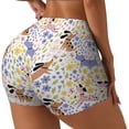 thumbnail image 2 of Fotbe Floral Puppy Seamless Shorts, Womens Workout Shorts High Waist Stretch Booty Short for Gym/Yoga/Running/Biking-Small, 2 of 9