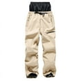 thumbnail image 1 of Pantalones de esquí para hombre y mujer, de invierno, para exteriores, a prueba de viento, impermeables, cálidos, de una sola tabla, pantalones de esquí de doble tabla, 1 of 6