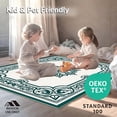 thumbnail image 4 of ODIKA 8'x10' Machine Washable Non-Slip Area Rug, Medallion Plush Floor Covering with Ornate Details High Traffic Rug, Green, 586495, 4 of 5