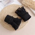 thumbnail image 5 of Conjunto de cuenco de mano estilo Lolita de encaje negro de varias capas para otoño e invierno, suéter de punto para mujer, guantes y mangas falsas, 5 of 5