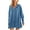 Blue, variant on Women's Fall V Neck Pullover Sweatshirts Dress Juniors Comfy Long Sleeve Sweater Dress Trendy Oversized Casual Lapel Jumper Tops Flowy Solid Color Blouses,Blue,Medium