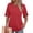 Red, variant on Womens Tops Crew Neck Scallop Trim Dressy Casual Blouses Short Sleeve 2026 Summer Trendy Tee Shirts Vacation Spring Fashion Clothes Gray 3XL