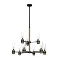 thumbnail image 2 of Hunter - River Mill 9-light Rustic Iron, Large Chandelier, Dimmable, Rustic Style, Candle Shaped, for Bedrooms, Dining, Living Rooms - 19478, 2 of 7