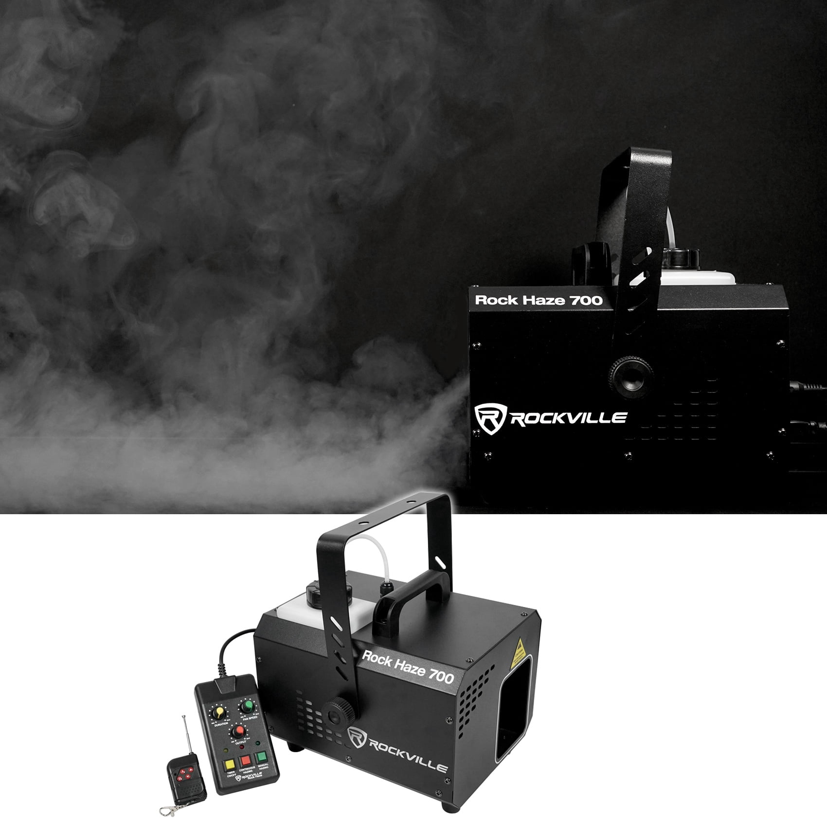 Rockville ROCKHAZE 700 CFM DMX Water Based DJ/Club Haze Machine+Gallon Fluid