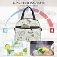 thumbnail image 6 of DouZhe Lunch Bags for Women and Men, Funny Car Doodles Prints Reusable Portable Insulated Cooler Waterproof Lunch Tote Bag for Travel Work School Picnic, 6 of 7