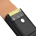 thumbnail image 6 of Luxmo Belt Holster for HMD Vibe, Pouch Holder Phone Case, Magnetic Closure/Card Slot/Clip, PU Leather - Black, 6 of 8