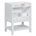 thumbnail image 3 of 24" Freestanding Bathroom Vanity Without Sink, Bathroom Storage Cabinet, Open Shelf & 1 Drawer White, 3 of 9