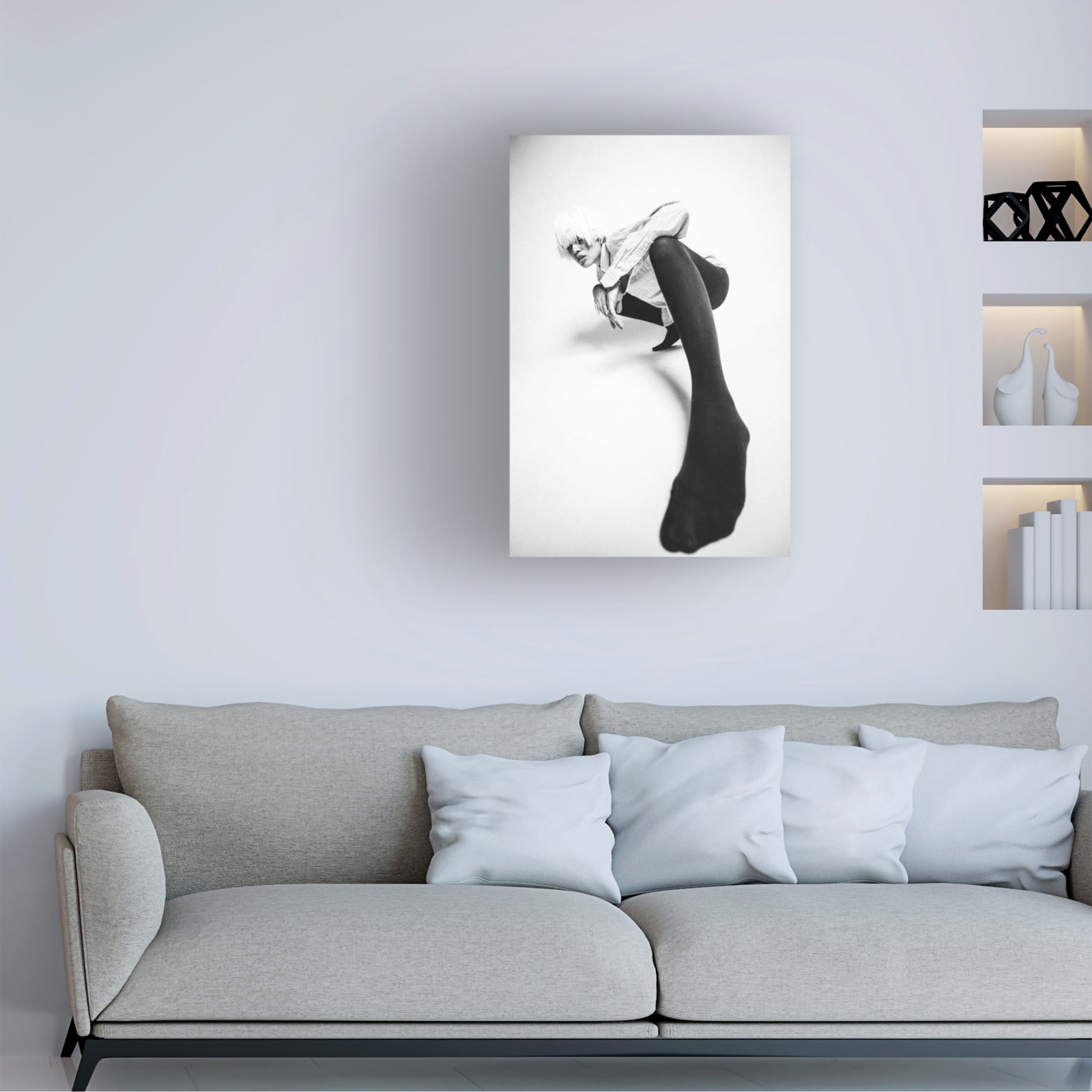 Canvas Wall Art - Artem Vasilenko 'Monochrome' Wall Art for Living Room, Bedroom, or Office D?cor by Trademark Fine Art - 22 x 32 Inches