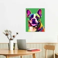 thumbnail image 2 of JEUXUS Colorful Dog Wall Decor Pop Animal Wall Art Framed Dog Poster Canvas Wall Art Prints French Bulldog Picture Artwork Pet Puppy Painting for Home Bedroom Living Room Decoration, 2 of 4