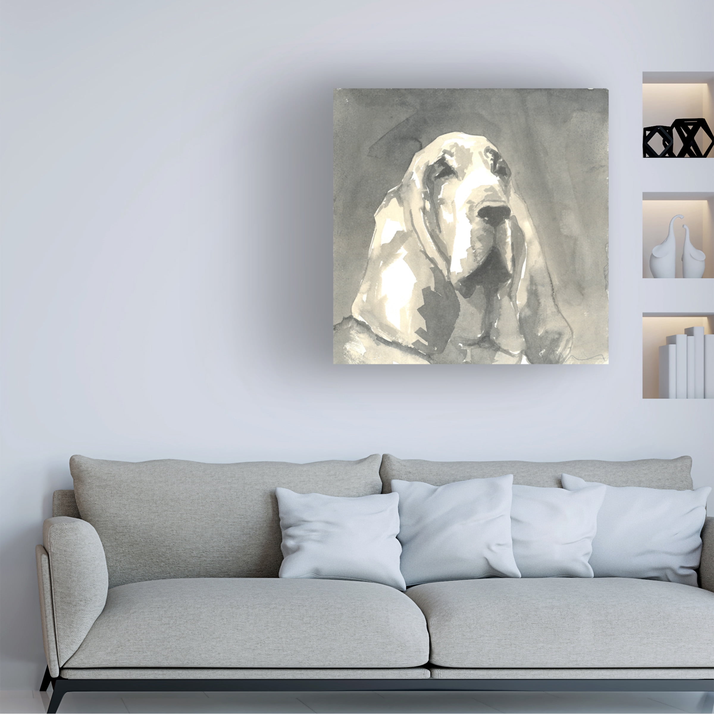 A Very Modern Dog 'Sepia Modern Dog II' Canvas Art