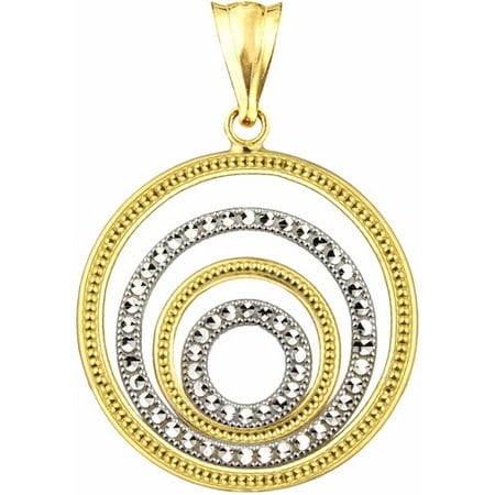 US GOLD 10kt Gold Multi-Circle Charm Pendant