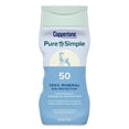 thumbnail image 1 of Coppertone Pure & Simple SPF 50 Sunscreen Lotion, Water Resistant, Hypoallergenic, Dermatologically Tested, Plus 100% Natural Botanicals, Broad Spectrum UVA/UVB Protection, 6 Ounce, 1 of 8