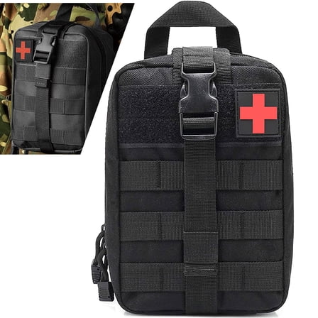 AUTOXBERT Tactical MOLLE Rip Away EMT Medical First Aid Kit IFAK Medic Pouch Utility Bag