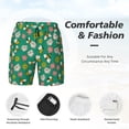 thumbnail image 5 of Lsque Mens Swim Trunks Flying Bees Pattern - Bathing Suit Compression Liner - Beach Swim Shorts Swimwear - (S-3XL) - Stretch Quick Dry -3X-Large, 5 of 9