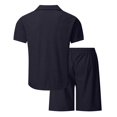 thumbnail image 6 of Mens 2 Pieces Short Sets Short Sleeve Casual Button Down Shirt Sets Summer Beach Outfits Sets Summer Tracksuit Shirt and Shorts Set, 6 of 6