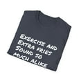 thumbnail image 4 of Funny French Fries Gym Rat Exercise Graphic Novelty Tees, 4 of 4