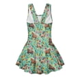 thumbnail image 5 of Uourmeti Girls' Floral & Horse Print Skirted One Piece Swimsuit - Quick Dry, Stretchy Swim Dress for Beach, Pool & Summer Vacation, 5 of 8