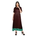 thumbnail image 4 of Moomaya A Line Cotton kurti For Women Pleated Long Designer Solid Anarkali Dress, 4 of 5