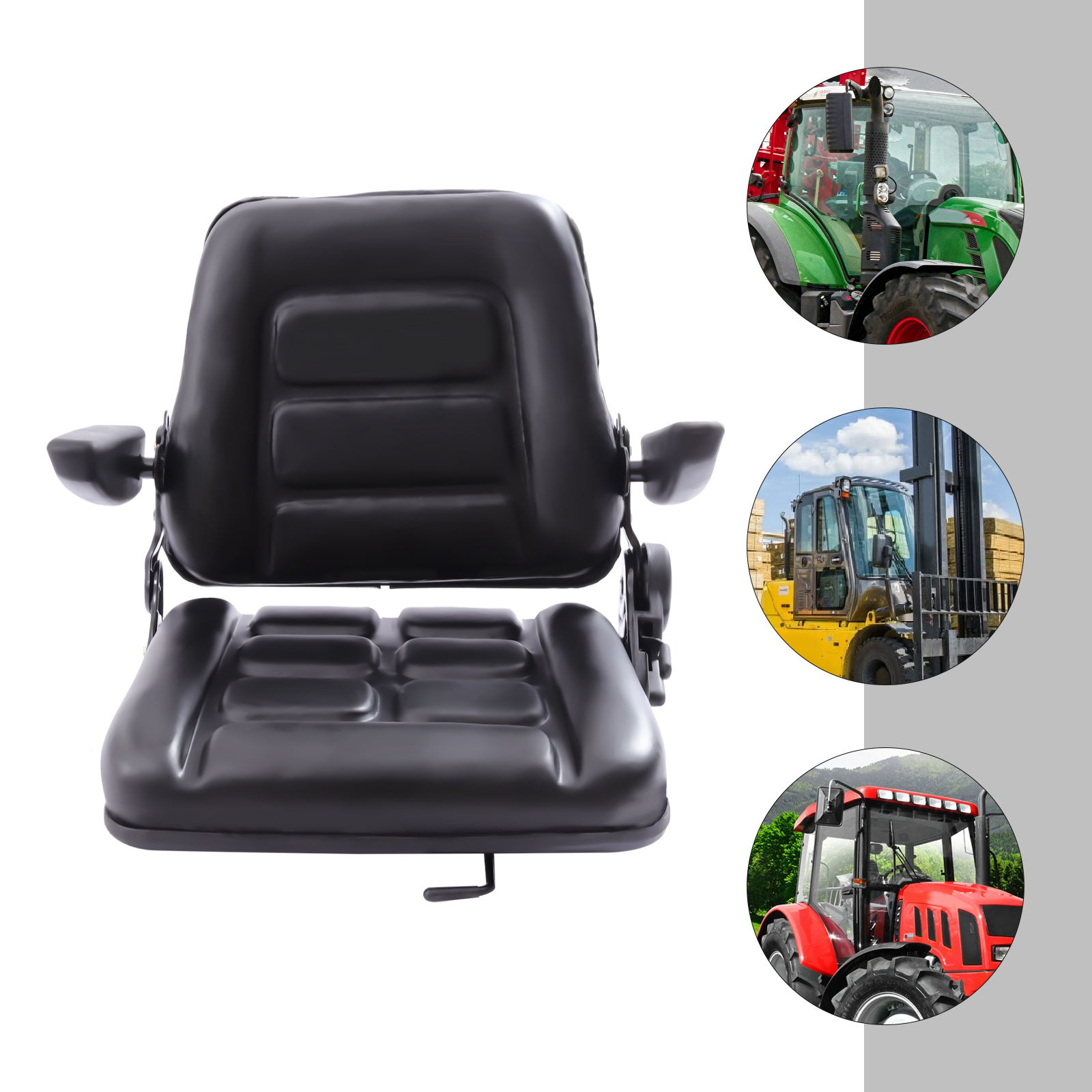 Wuzstar Universal Adjustable Forklift Seat Full Suspension Seat