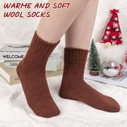 Loritta 6 Pairs Womens Socks Wool Socks Thick Knit Warm Winter Socks for Women Gifts Size 5-9