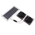thumbnail image 4 of 50W Solar Panel Fan Kit Solar Powered Panel with Dual Solar Exhaust Fan for Outside Greenhouse Shed Chicken Coop, 4 of 12