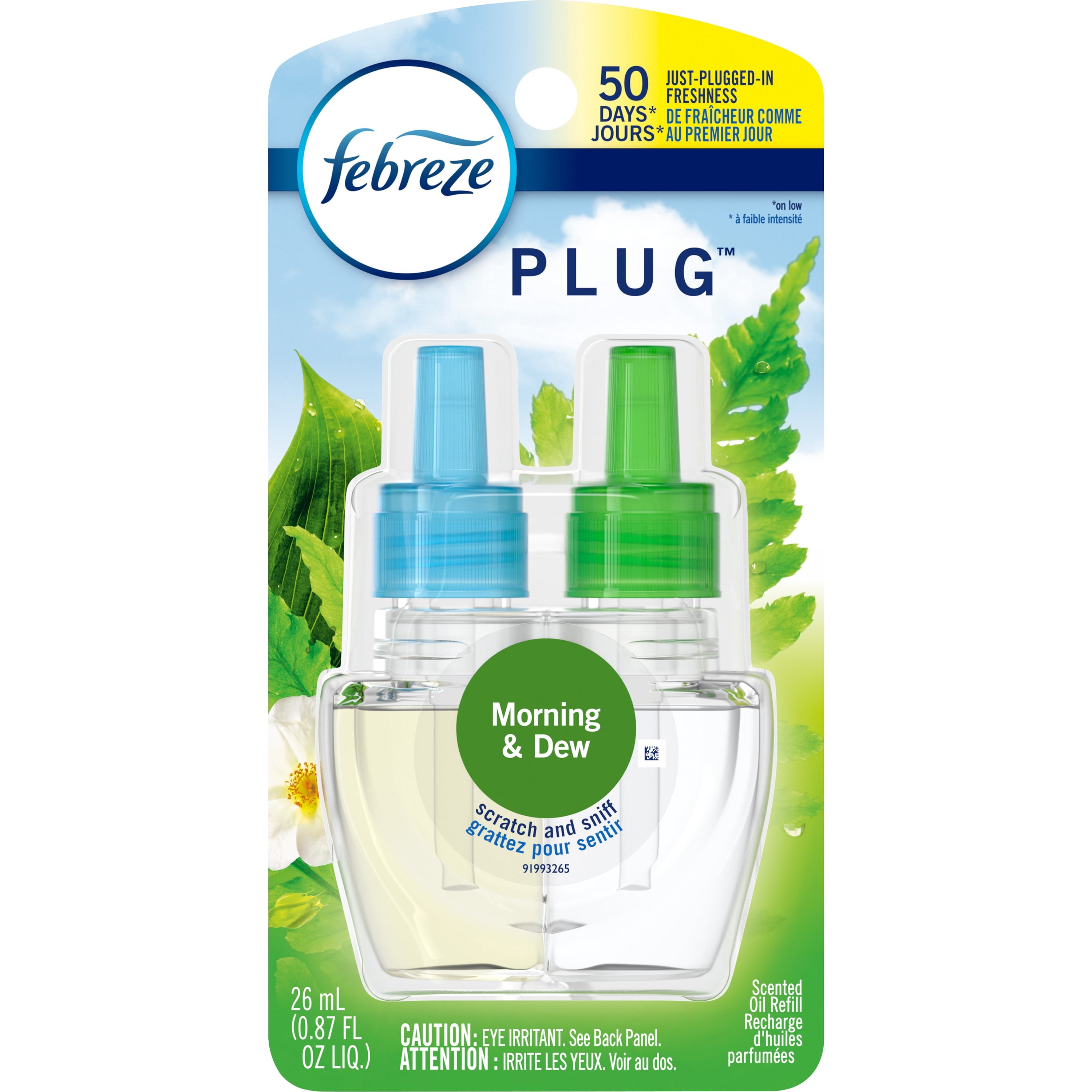 Febreze, PGC74902, Plug Morning & Dew Refill, 1 Each, Translucent Green