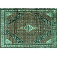 thumbnail image 1 of Ahgly Company Indoor Rectangle Persian Turquoise Blue Traditional Area Rugs, 7' x 9', 1 of 4