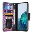 thumbnail image 6 of Case For Galaxy S21 Plus/S21+ Leather Flip Pouch Wallet Case Cover Folio [Kickstand] for Girls Women Phone Cases For Galaxy S21 Plus/S21+ Case -- Rainbow Flower, 6 of 6