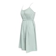 thumbnail image 4 of Vestido George para Mujer Sin Manga Escote Plisado Tirantes Ajustables Verde Talla CH, 4 of 4