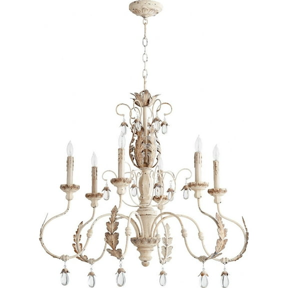 6444-6-70-Quorum Lighting-Venice - 6 Light Chandelier in Transitional style - 32 inches wide by 30 inches high     -Traditional Installation