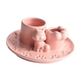 thumbnail image 3 of Porta incienso, decoración del hogar, centros de mesa, adorno de mesa, plato de vela de gato, portavelas de cerámica para sala de estar, casa de té Rosa, 3 of 8