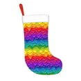 thumbnail image 2 of Rateoe Bright Rainbow Print Christmas Stockings,18 Inch Large Christmas Stockings Decoration Ornaments for Holiday Home Fireplace Indoors, 2 of 7