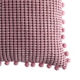 thumbnail image 5 of 2 Packs 16"×16" Throw Pillow Covers with Pom-poms Corn Striped Lumbar Pillowcase Soft Square Cushion Case Set Farmhouse Home Decor for Couch Sofa Bedroom Car Living Room, 5 of 9
