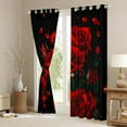 thumbnail image 3 of Manfei Romantic Red Rose Black Out Curtains, Western Valentines Day Curtains Pack of 2 (42x63 Each), Teens Adult Men Women Bedroom Curtains, Curtains and Drapes Home Decor, 3 of 6