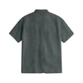 thumbnail image 4 of Men's Short Sleeve Button Down Shirt Casual Summer Beach Wedding Vacation Shirts (Dark Gray,XL), 4 of 4