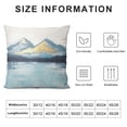 thumbnail image 5 of Creowell Mountains Snow Lake Pillow Covers for Couch Sofa Indoor Outdoor Decorative Short Plush Aesthetic Design 1PC 22x22in, 5 of 5