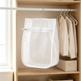 thumbnail image 4 of Hanging Mesh Storage Bag with Metal Hook and Zipper, Breathable Mesh Clothes Pin Peg Bag, Multi‑Purpose Hanging Organization for Laundry Balcony Home Apartment Camping and Travel, 4 of 5