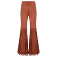 thumbnail image 4 of Eandarui Womens Cowgirl Western Flared Pants Tassel High Waisted Motorcycle Pants Western Cowboy Outfits Brown XL, 4 of 7