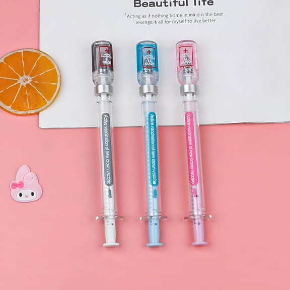CCOCC Syringe Pens Creative-Fun Pen Novelty Medical Ballpoint Pens Gift for Nurses,Nurse Doctor Pretend Play Party Supplies