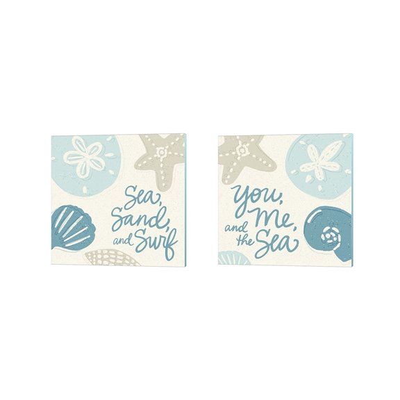 Metaverse Noonday Design 'Walk on the Beach' Canvas Art (Set of 2)