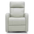 thumbnail image 3 of CHITA Power Swivel Glider Rocking Recliner Nursery Chair Living Room Chair, Leather, White, 3 of 11